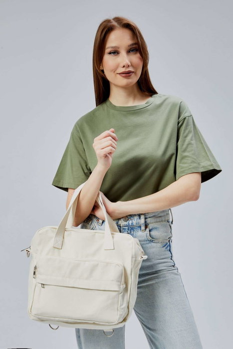 Zoozie Bags Bolsa Tote de Lona Crema Zoozie Bags Bolsa Tote de Lona Crema